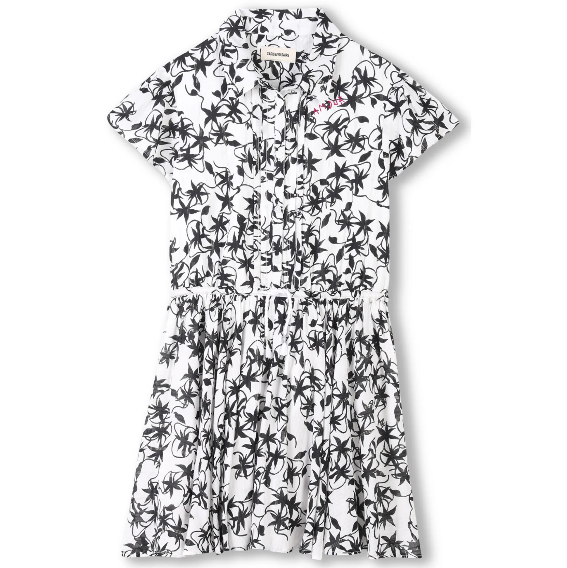 Buttoned patterned dress