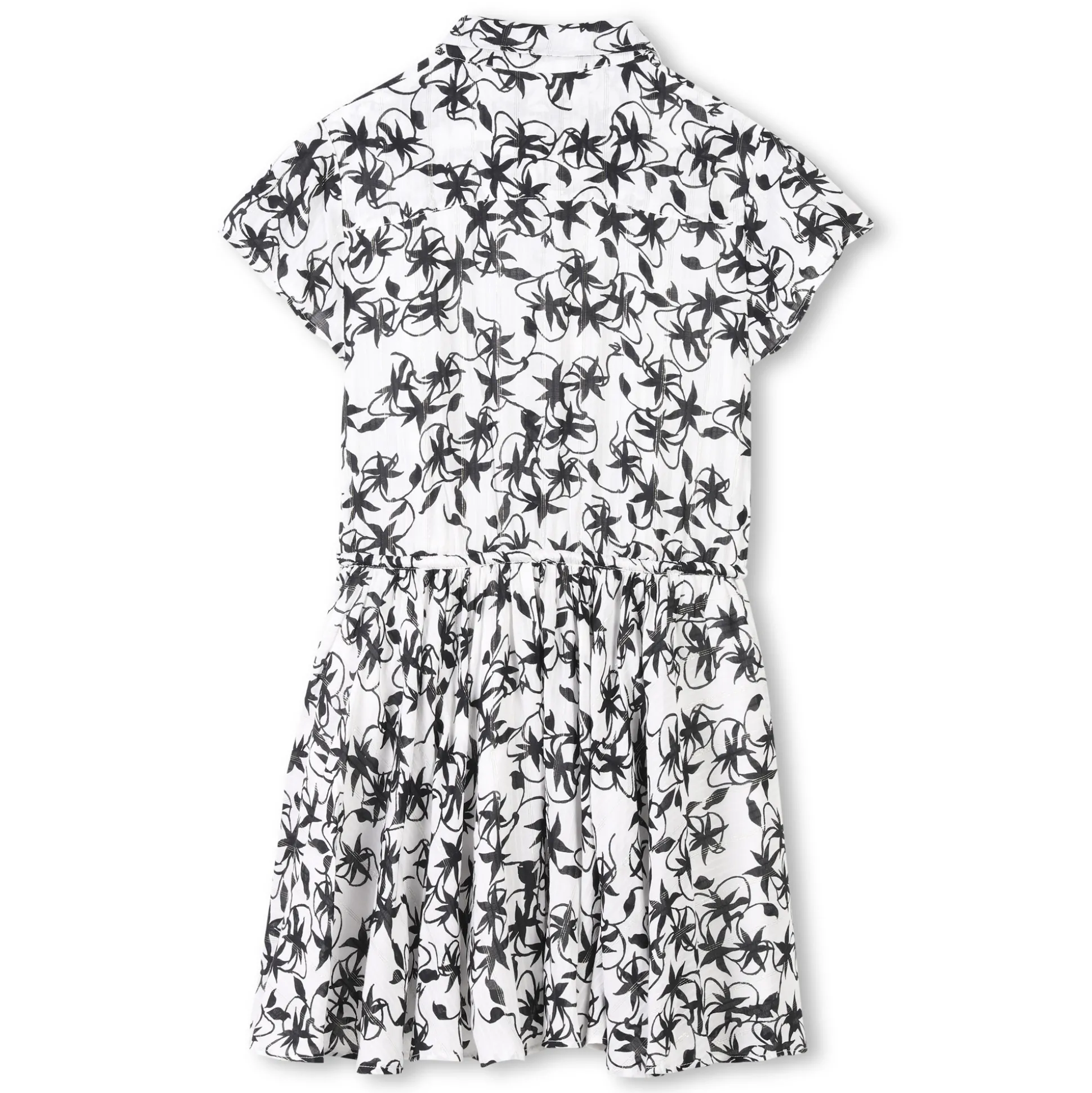 Buttoned patterned dress