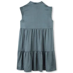 Buttoned satin dress
