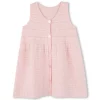 Buttoned tricot dress
