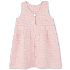 Buttoned tricot dress