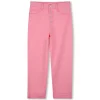 Button-up cotton jeans
