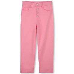Button-up cotton jeans
