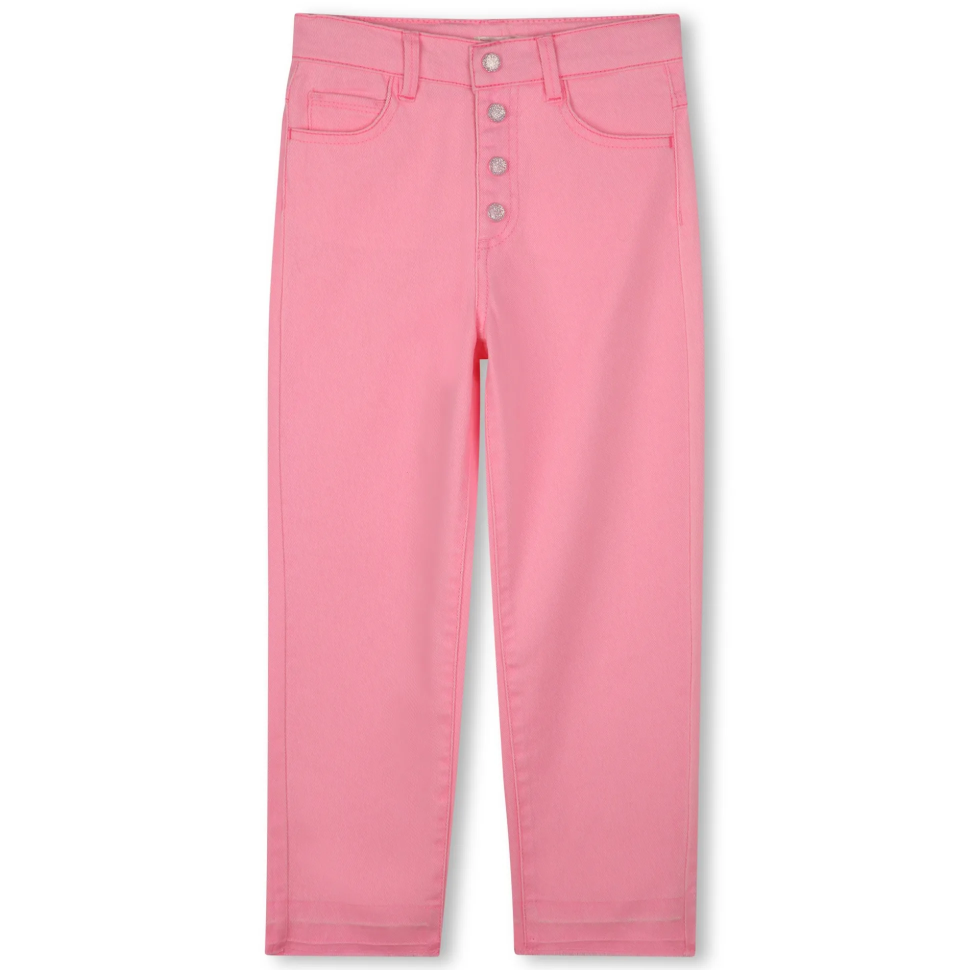 Button-up cotton jeans