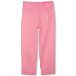 Button-up cotton jeans