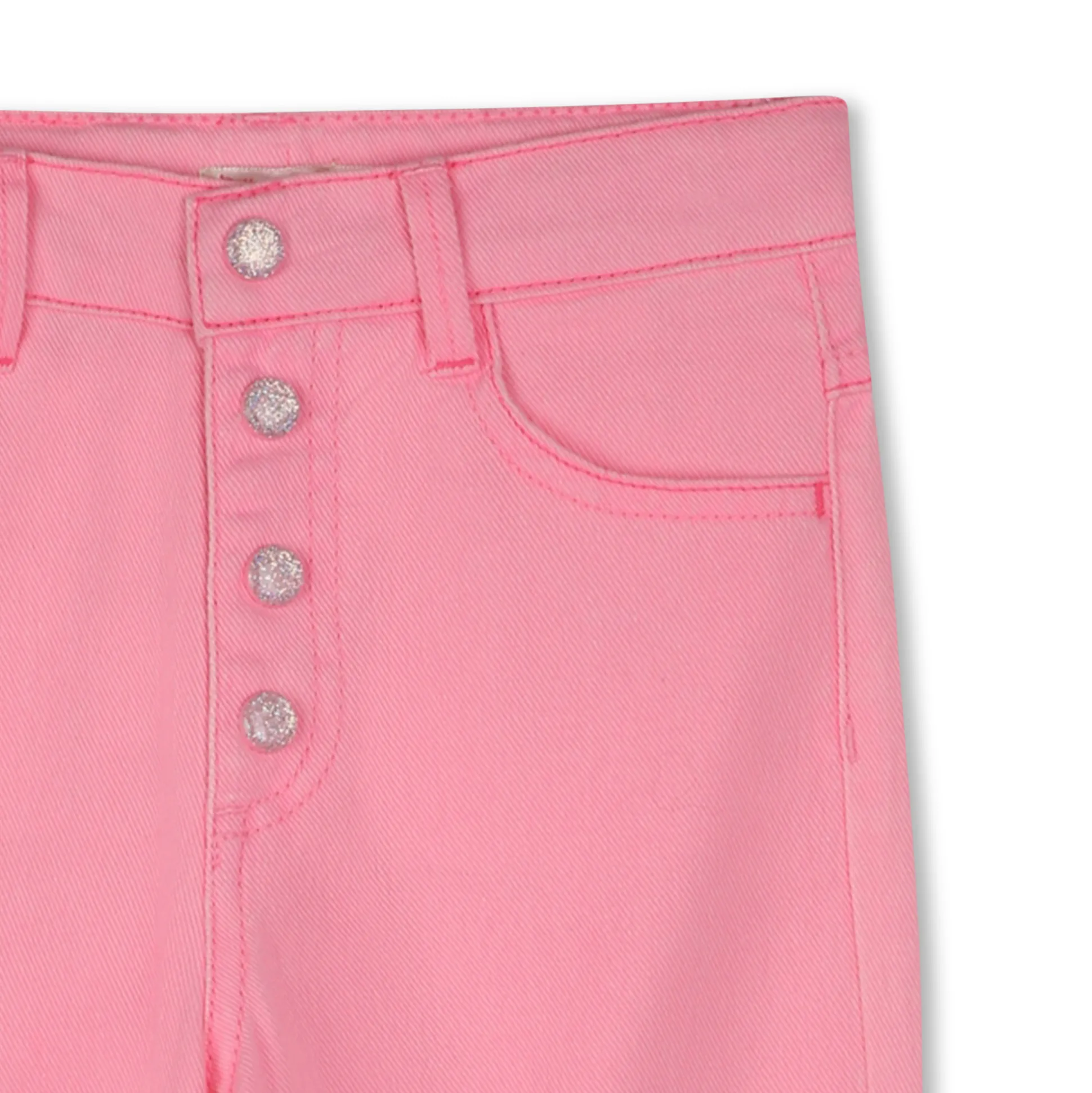 Button-up cotton jeans