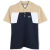 Colour-block polo shirt