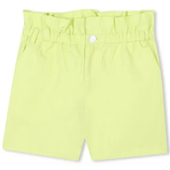 Cotton and linen shorts