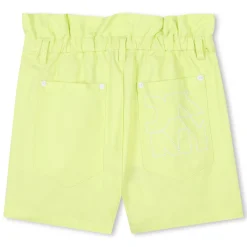 Cotton and linen shorts