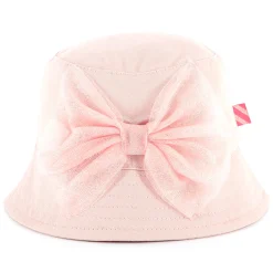 Cotton bucket hat with bow