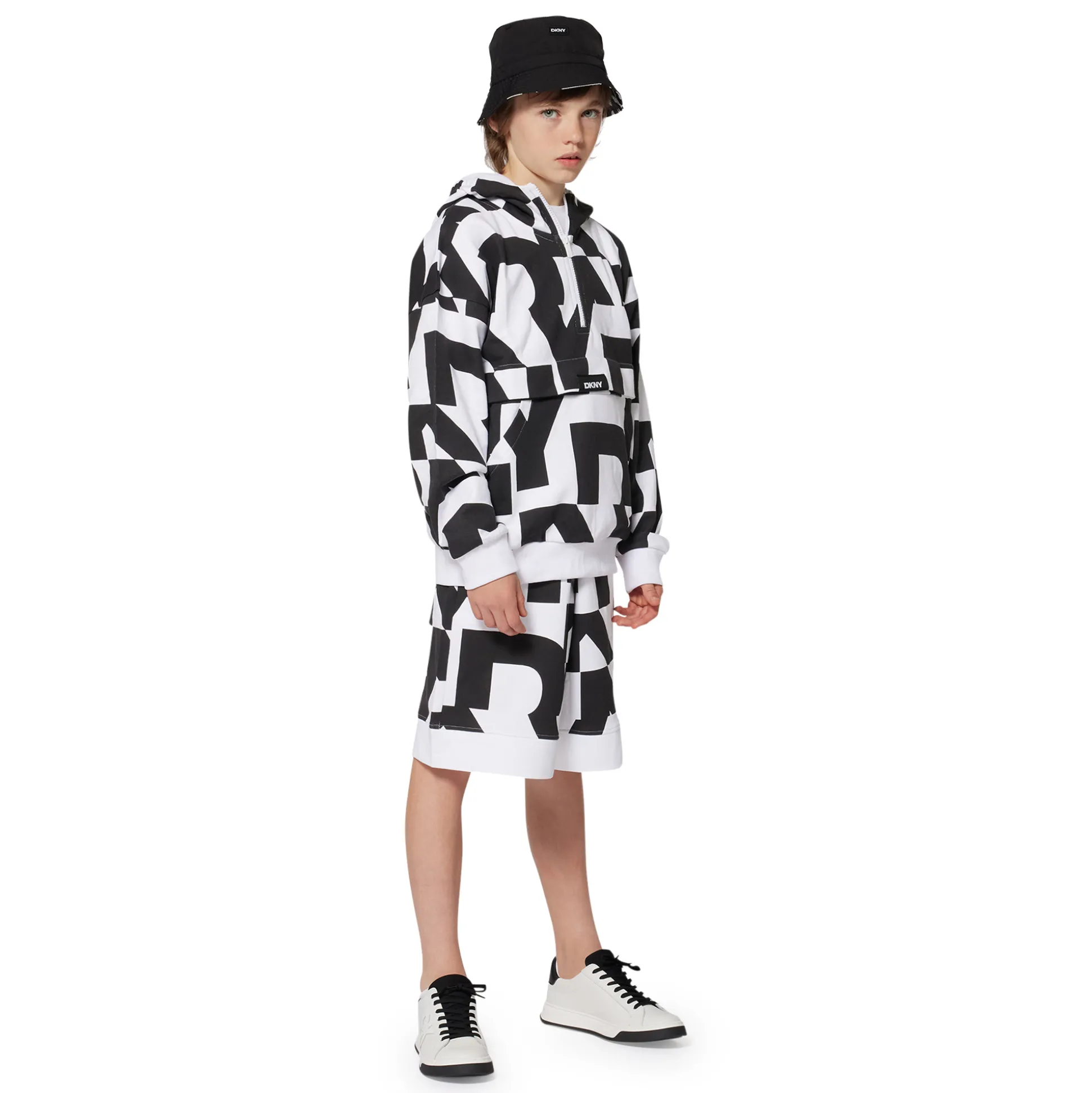 Cotton fleece Bermuda shorts
