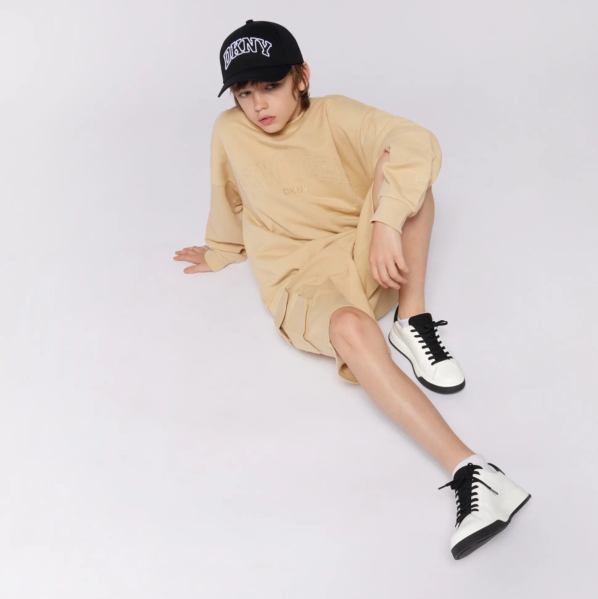 Cotton fleece Bermuda shorts