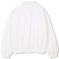 Cotton fleece cardigan