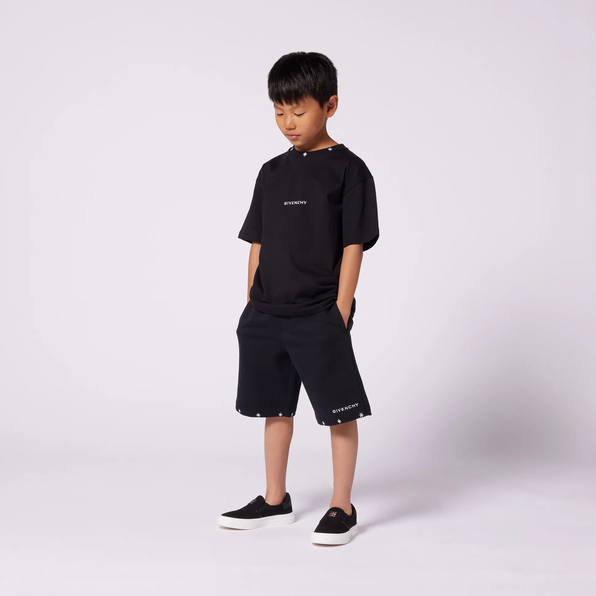 Cotton fleece shorts