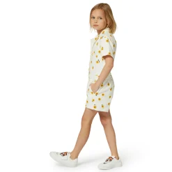 Cotton shorts playsuit