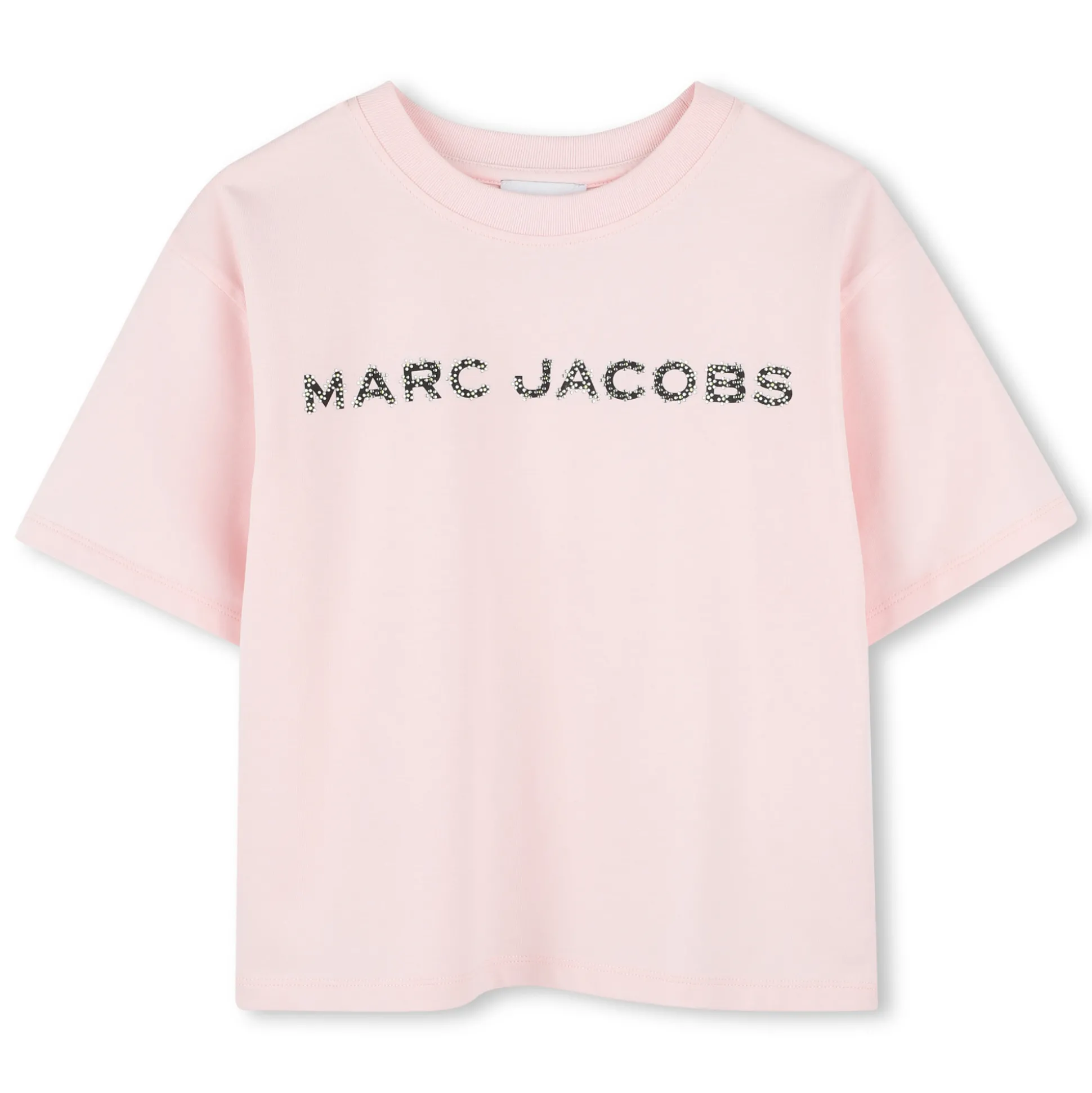 Cotton T-shirt with diamantés