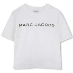 Cotton T-shirt with diamantés