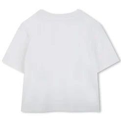 Cotton T-shirt with diamantés
