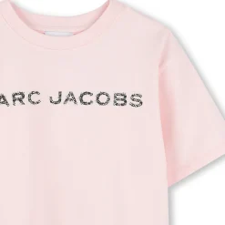 Cotton T-shirt with diamantés