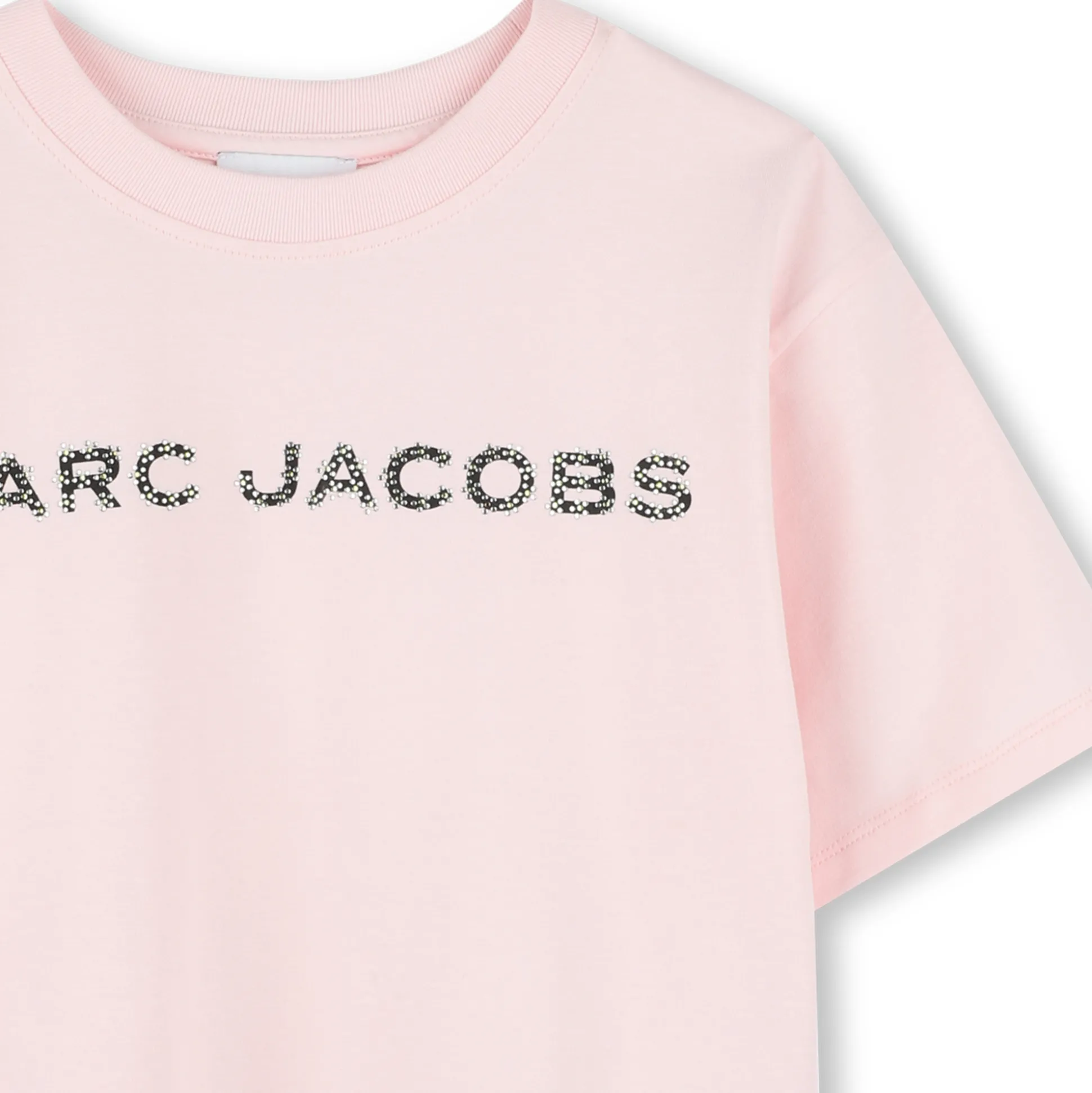 Cotton T-shirt with diamantés