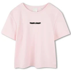 Cotton T-shirt with satin bow