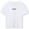 Cotton T-shirt with satin bow