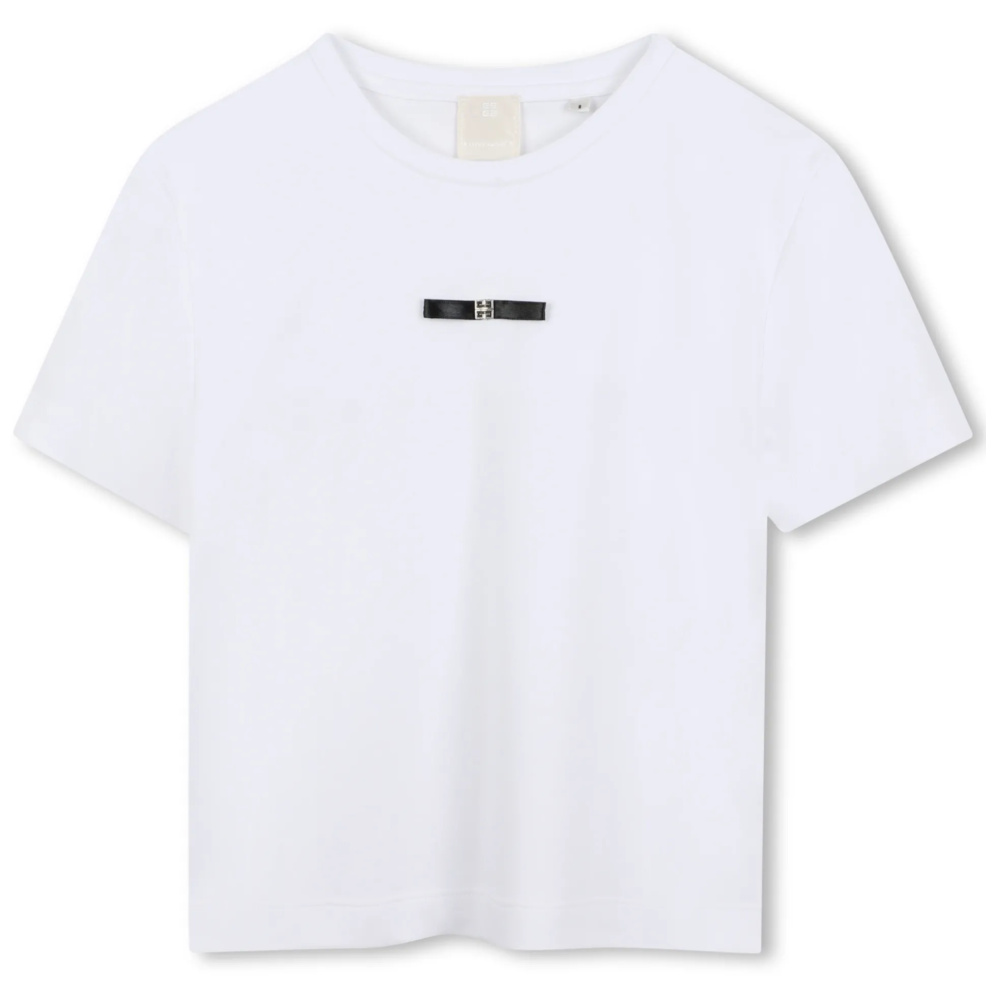 Cotton T-shirt with satin bow