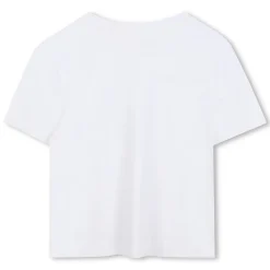 Cotton T-shirt with satin bow