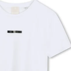 Cotton T-shirt with satin bow