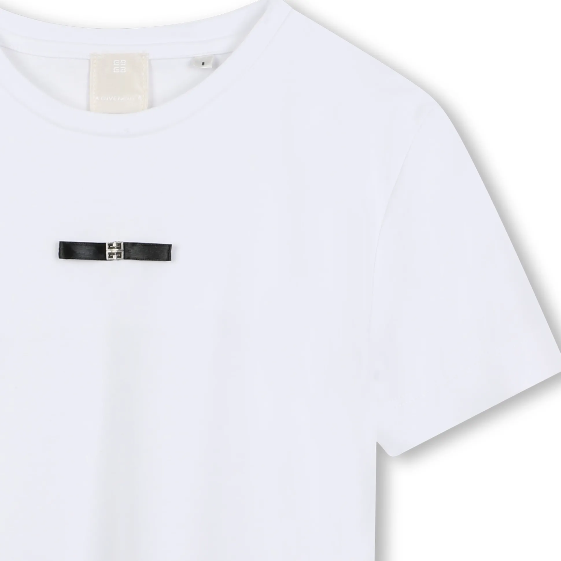 Cotton T-shirt with satin bow