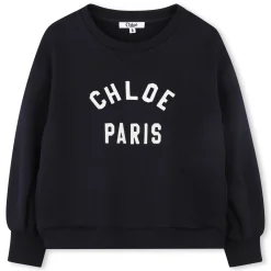 Cropped fleece sweatshirt