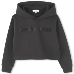 Cropped fleece sweatshirt