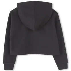 Cropped fleece sweatshirt