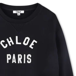 Cropped fleece sweatshirt
