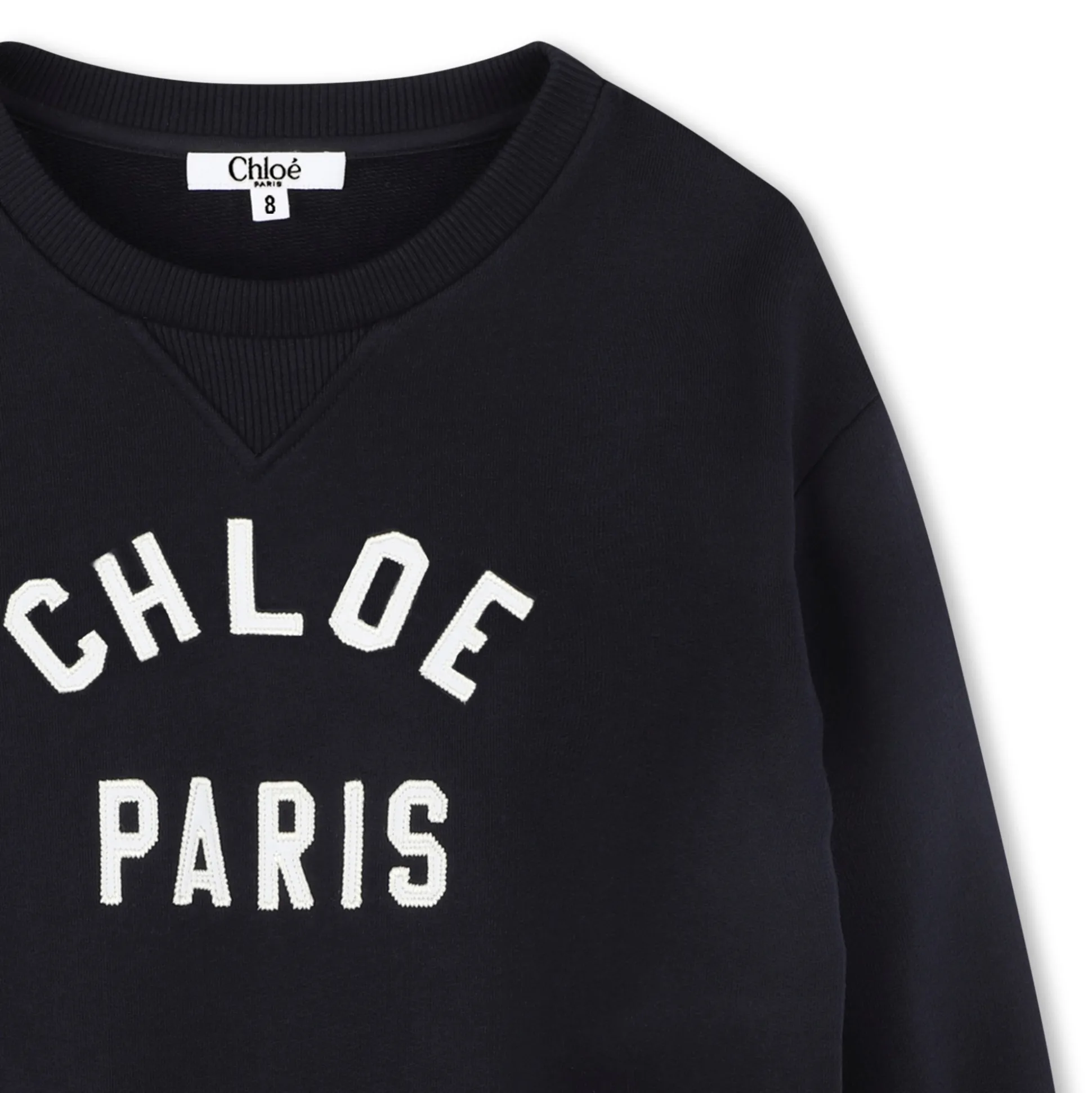 Cropped fleece sweatshirt
