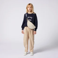 Cropped fleece sweatshirt