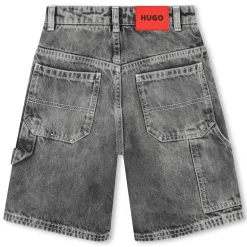 Denim Bermuda shorts with pockets