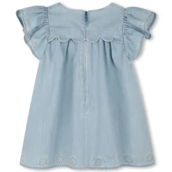 Denim dress with embroidery