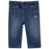 Denim fleece trousers