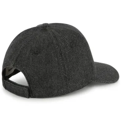 Denim hook-and-loop cap