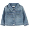 Denim jacket with press studs