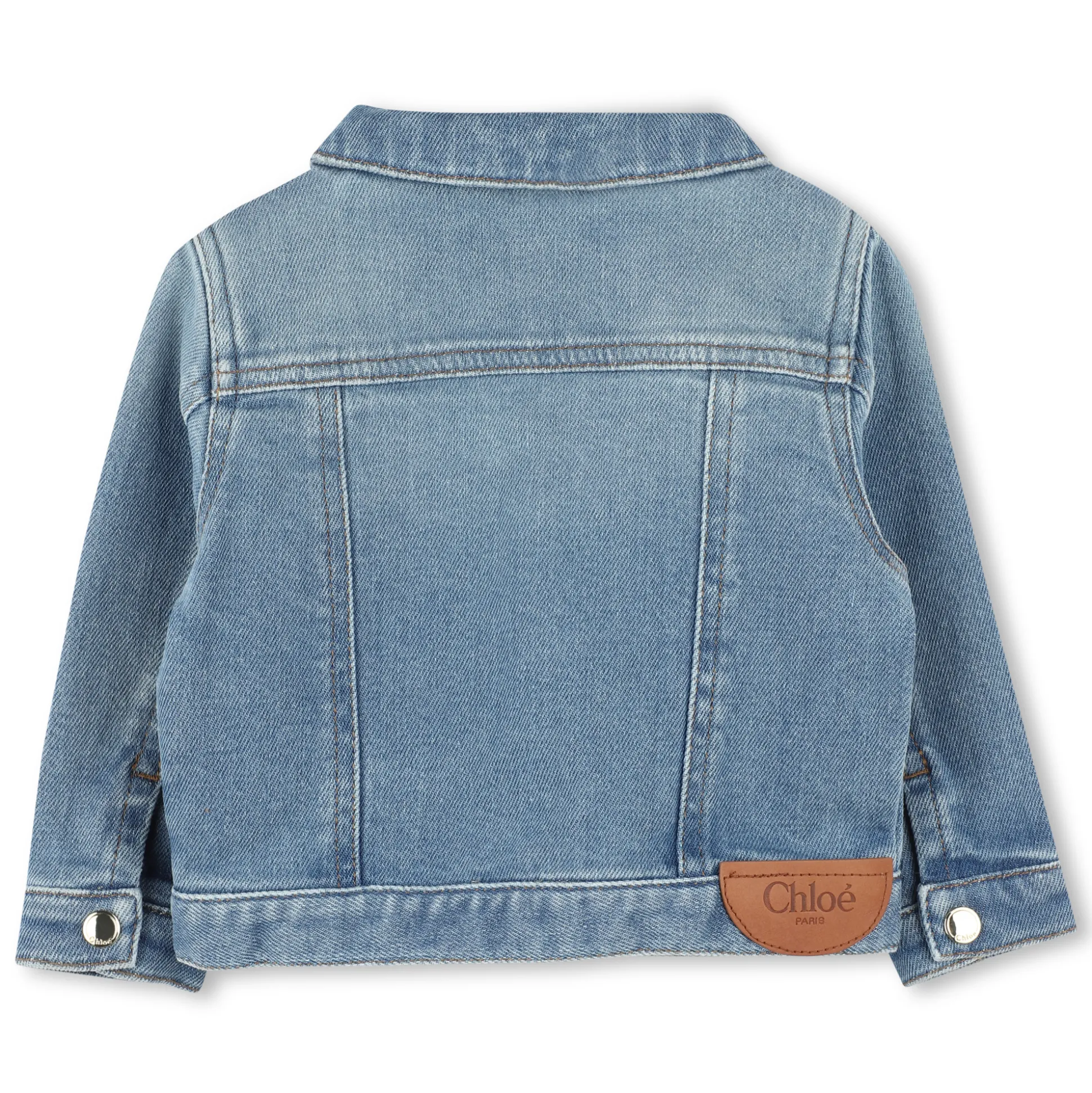 Denim jacket with press studs