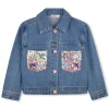 Denim jacket with sequins