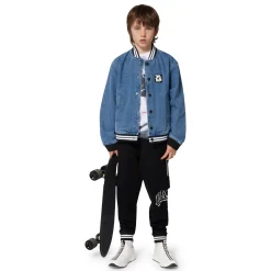 Denim press-stud jacket