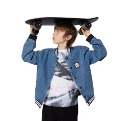 Denim press-stud jacket