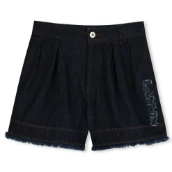Denim shorts with logo