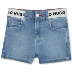 Denim shorts with pockets