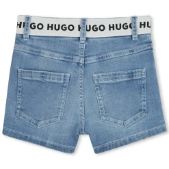 Denim shorts with pockets
