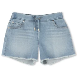 Drawstring denim shorts