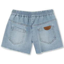 Drawstring denim shorts